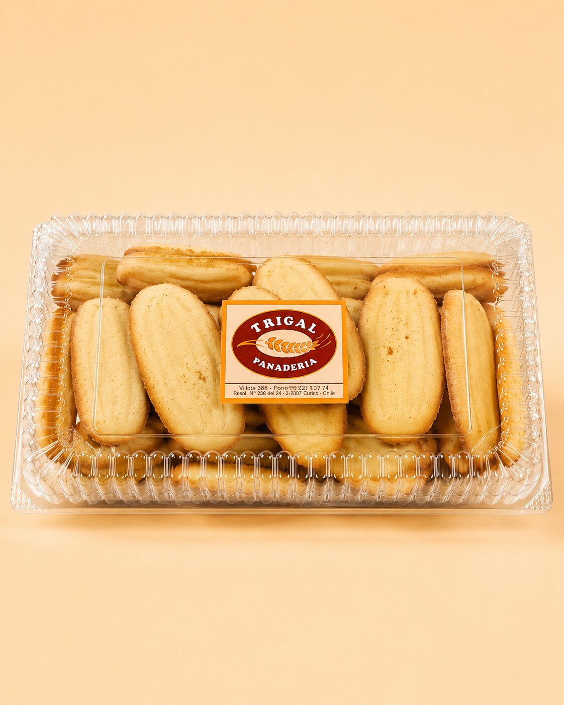 Caja de galletas mangueadas artesanales de Panadería Trigal