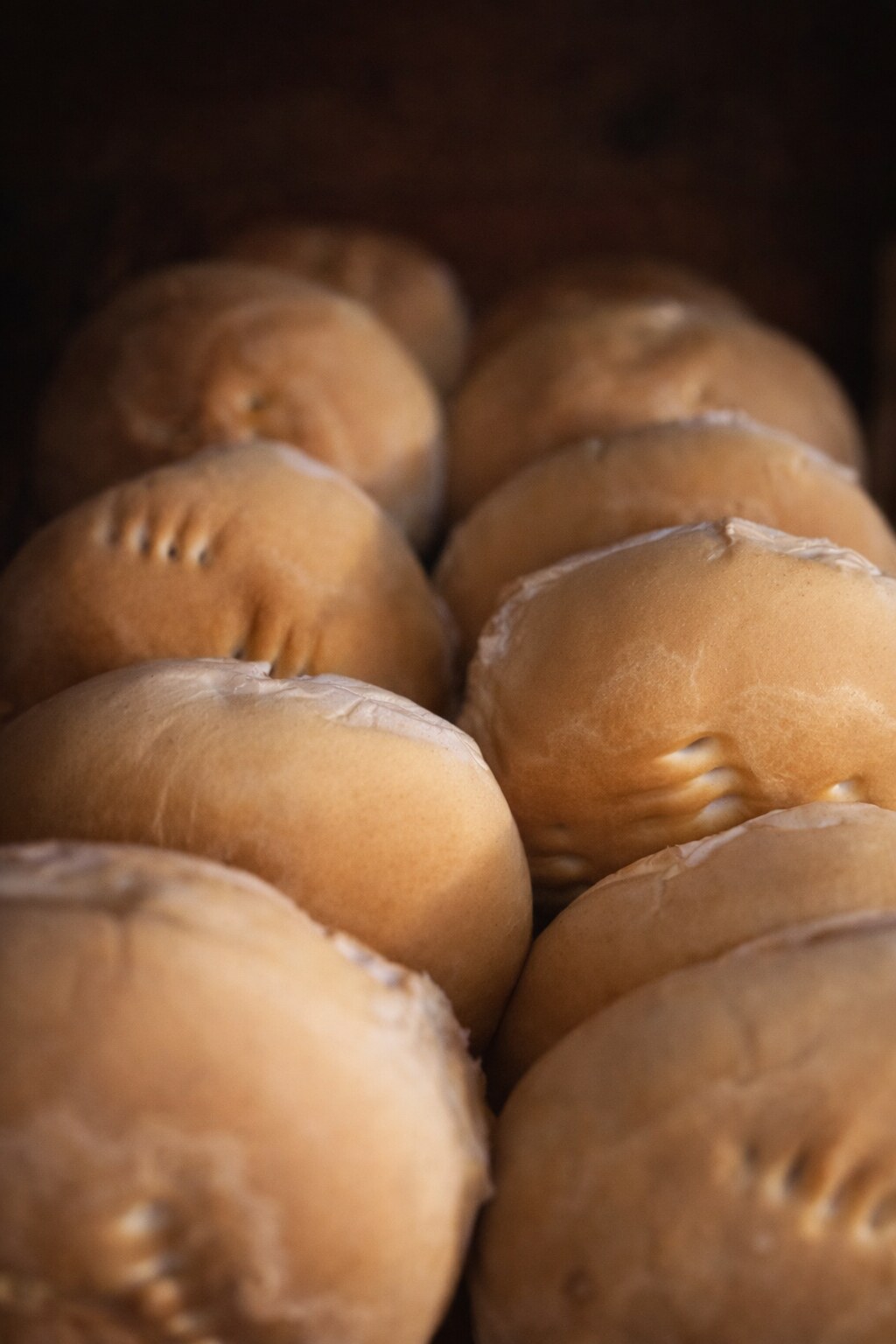 Panes redondos recién horneados de Panadería Trigal